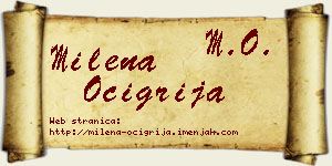 Milena Očigrija vizit kartica